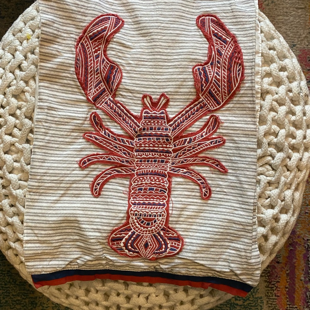 Pier 1 PIER ONE IMPORTS 72" Embroidered Lobster Table Runner